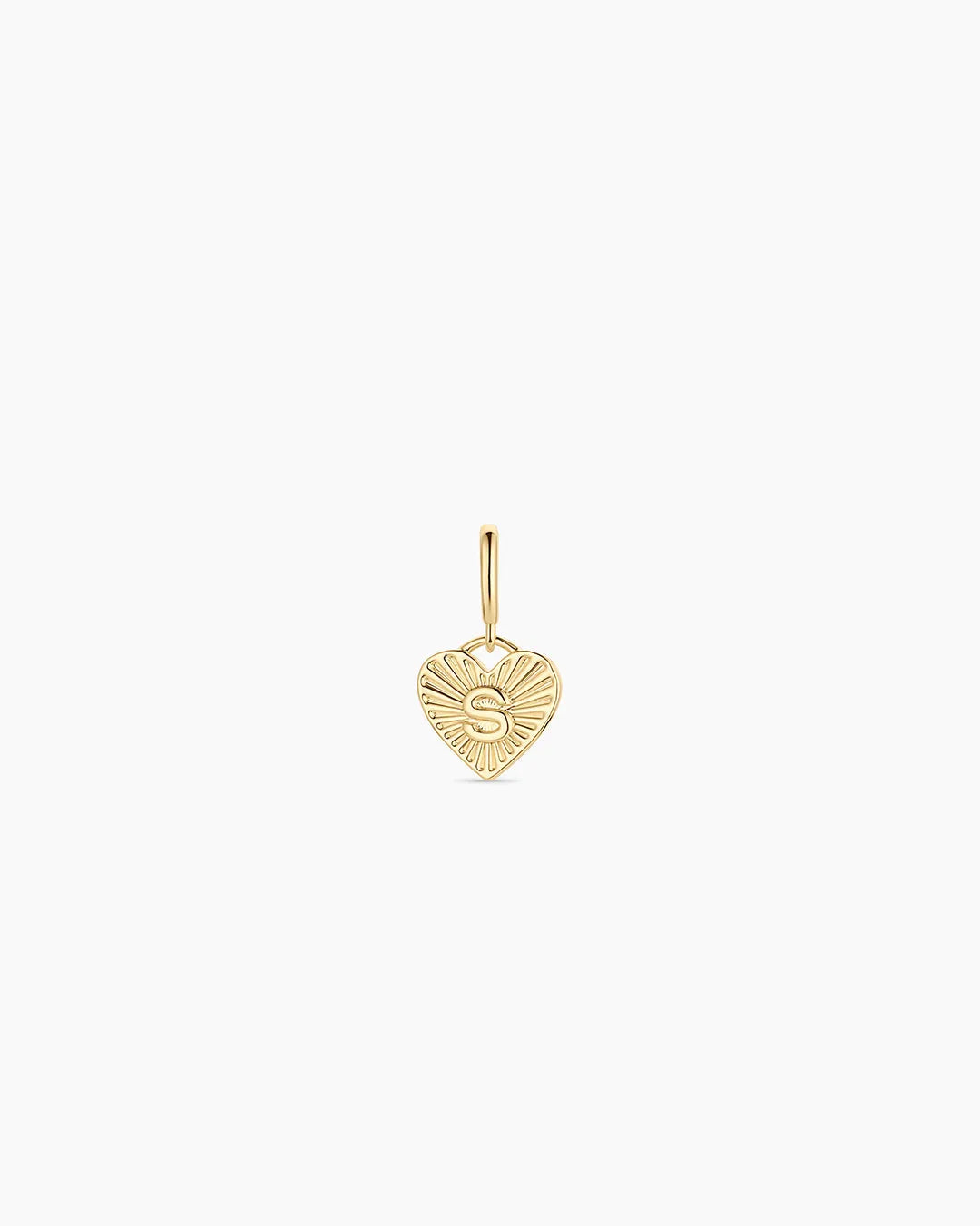 Vintage Heart Alphabet Charm in 18K Gold Plated
