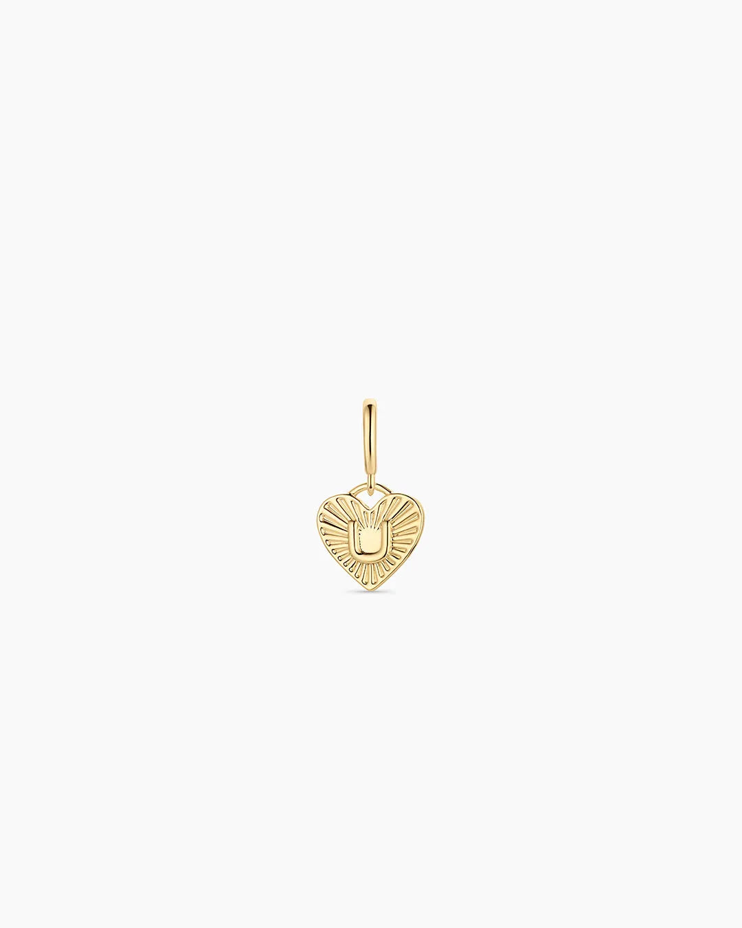 Vintage Heart Alphabet Charm in 18K Gold Plated
