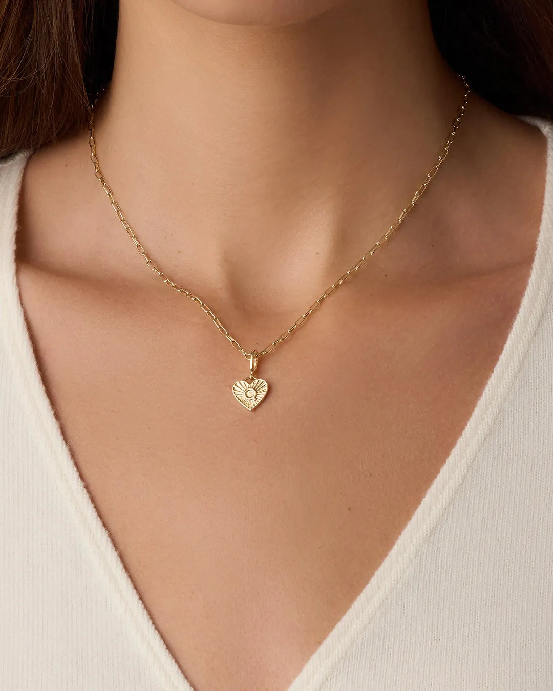 Vintage Heart Alphabet Charm in 18K Gold Plated