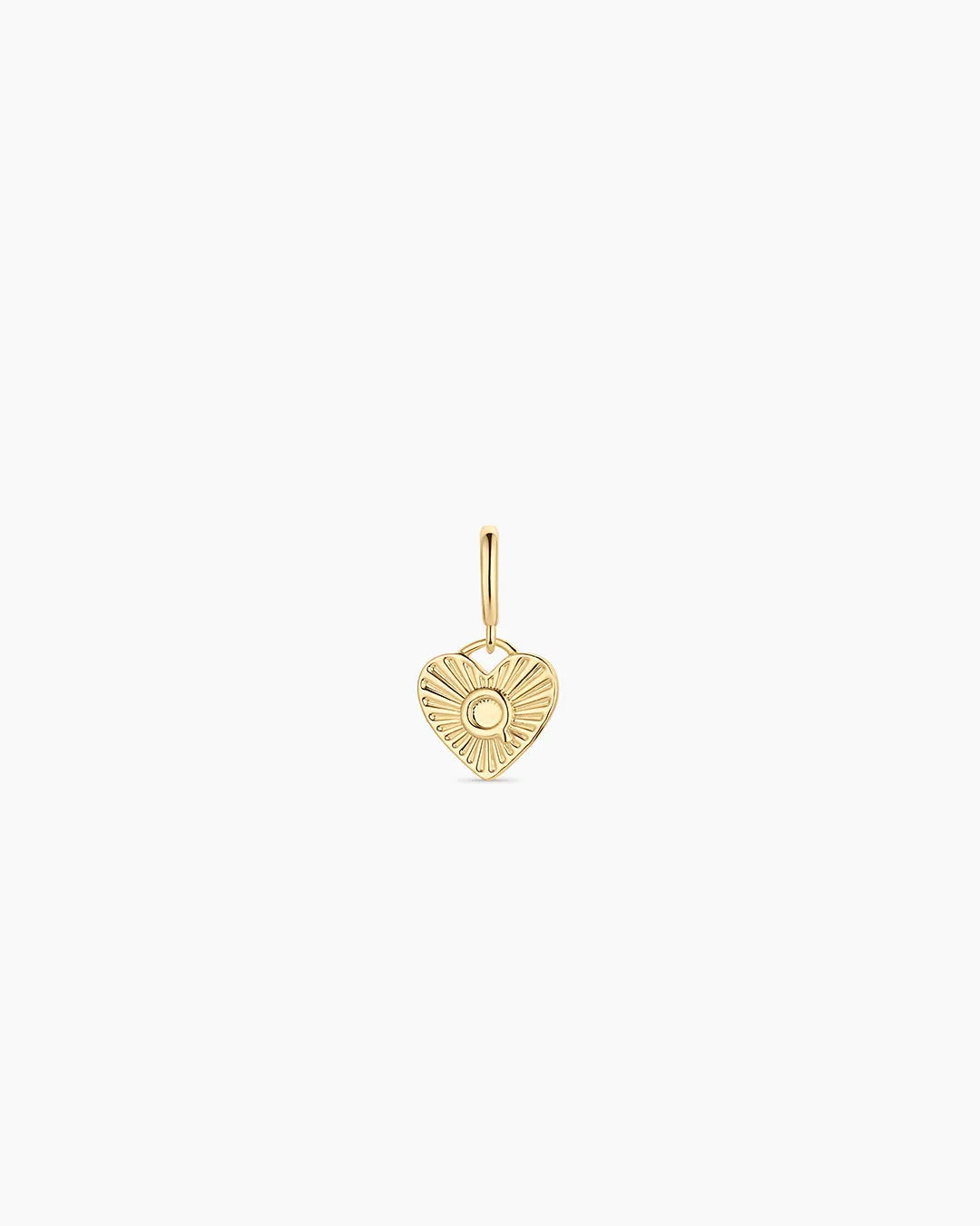 Vintage Heart Alphabet Charm in 18K Gold Plated
