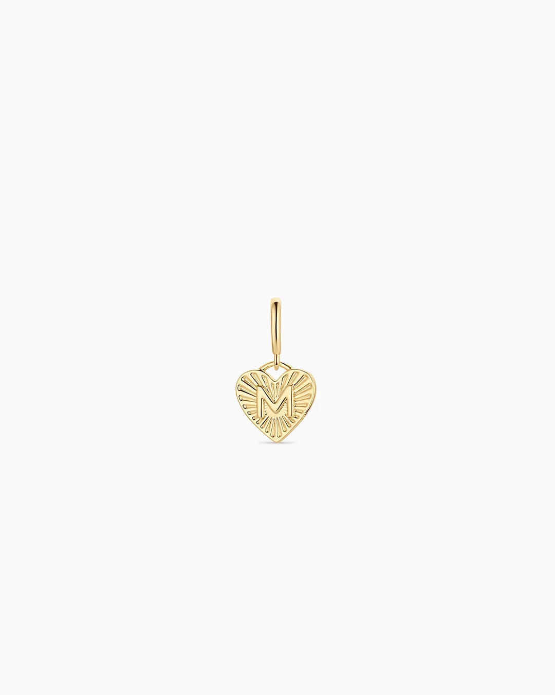 Vintage Heart Alphabet Charm in 18K Gold Plated