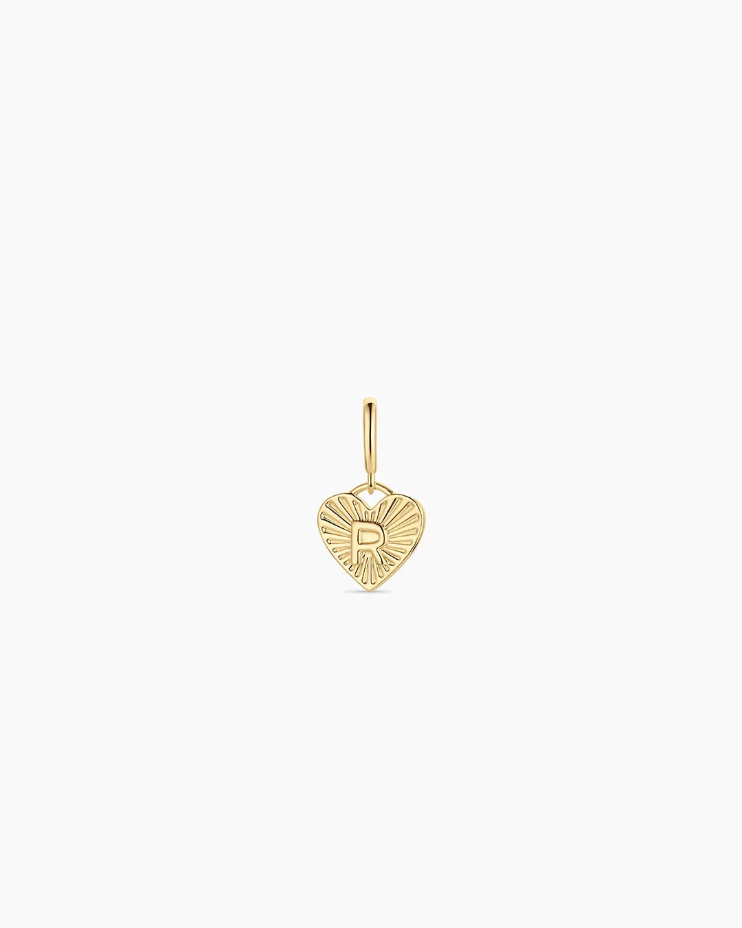 Vintage Heart Alphabet Charm in 18K Gold Plated