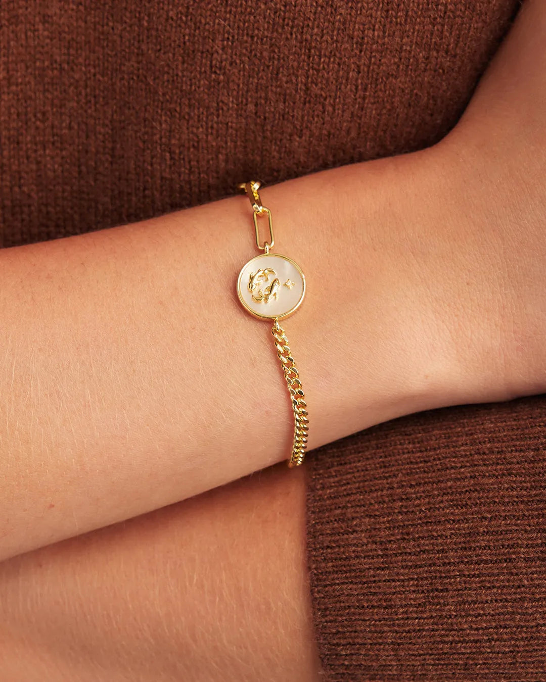 Vintage Zodiac Bracelet in 18K Gold Plated