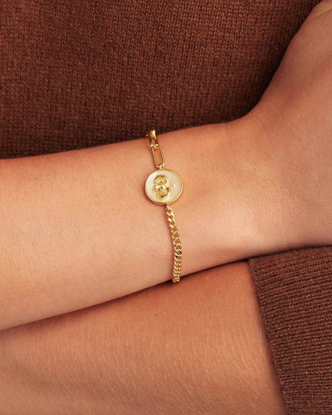 Vintage Zodiac Bracelet in 18K Gold Plated