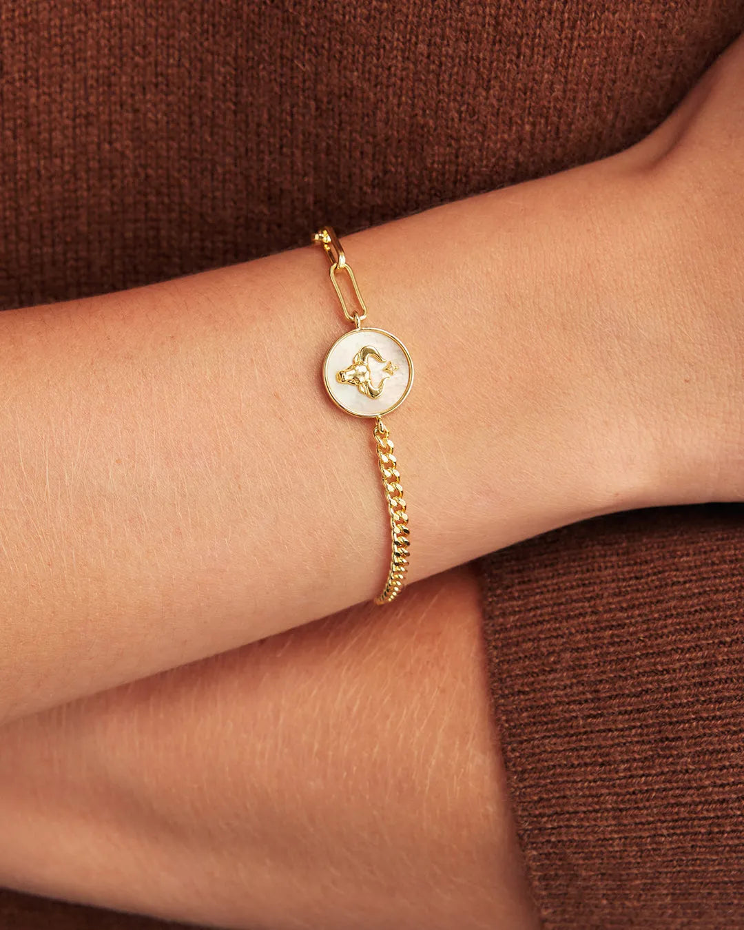 Vintage Zodiac Bracelet in 18K Gold Plated