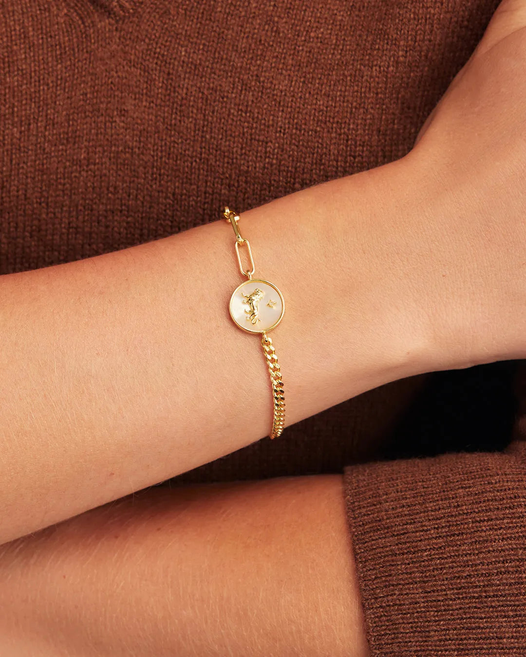 Vintage Zodiac Bracelet in 18K Gold Plated