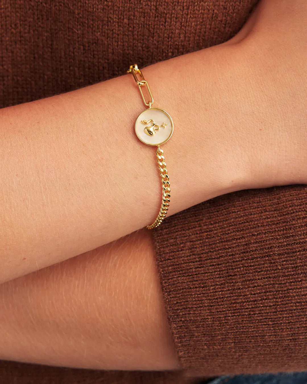 Vintage Zodiac Bracelet in 18K Gold Plated