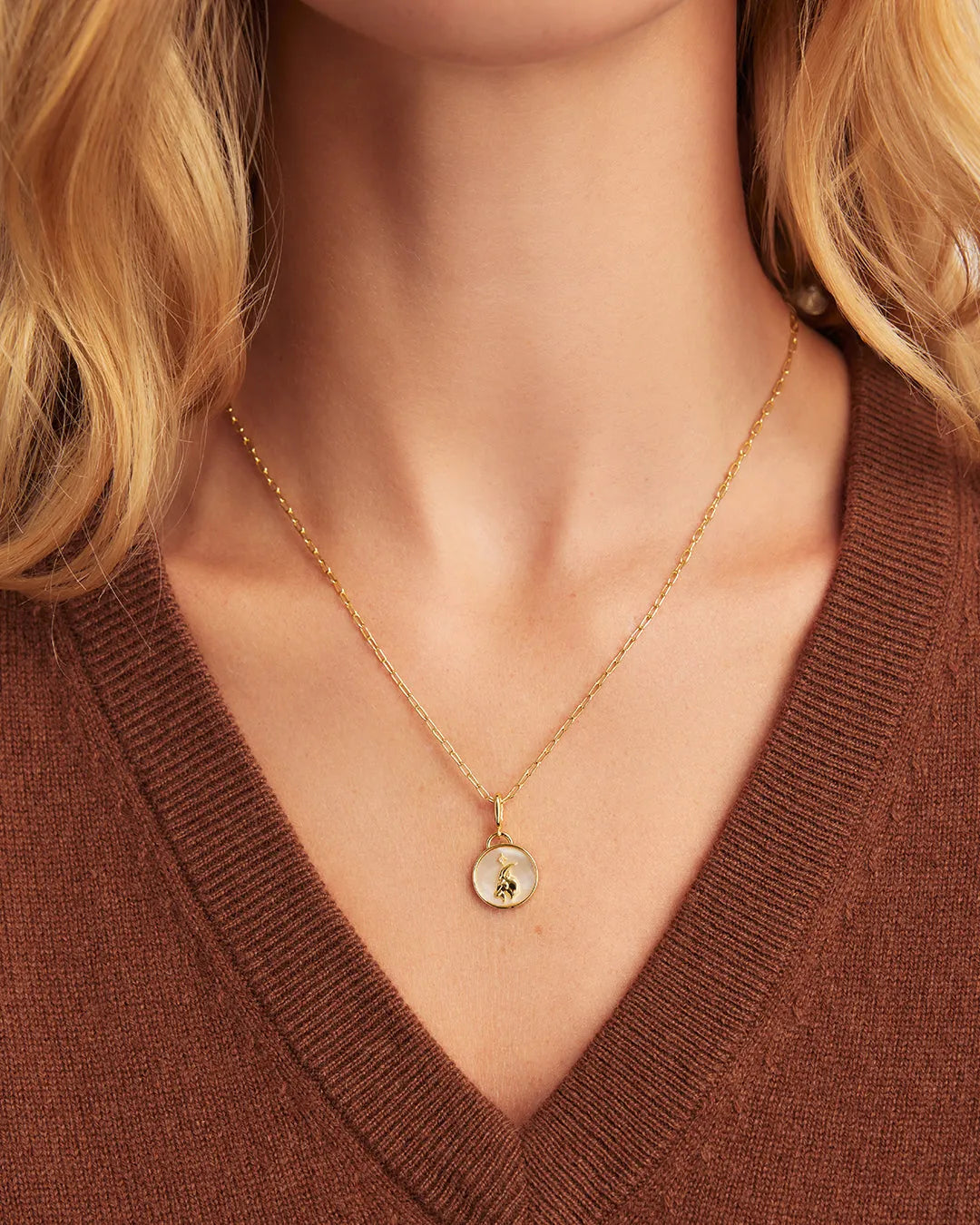 Vintage Zodiac Charm in 18K Gold Plated