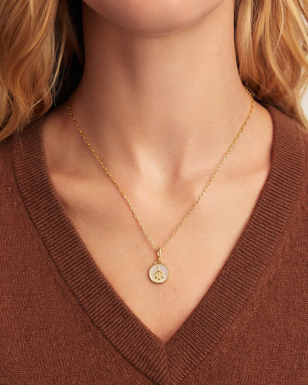 Vintage Zodiac Charm Necklace in 18K Gold Plated