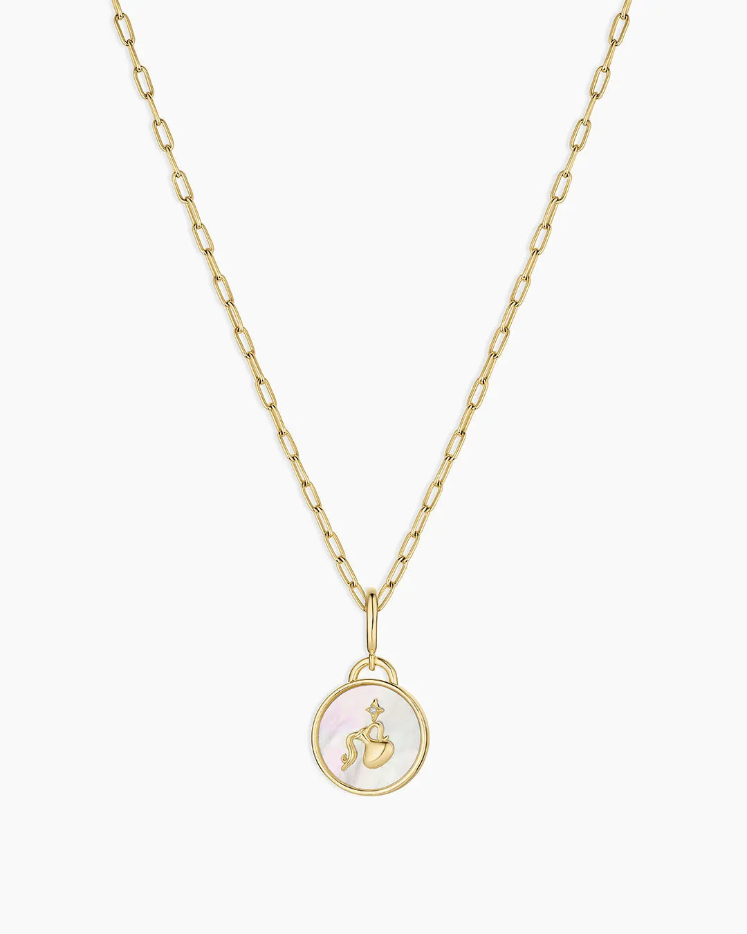 Vintage Zodiac Charm Necklace in 18K Gold Plated