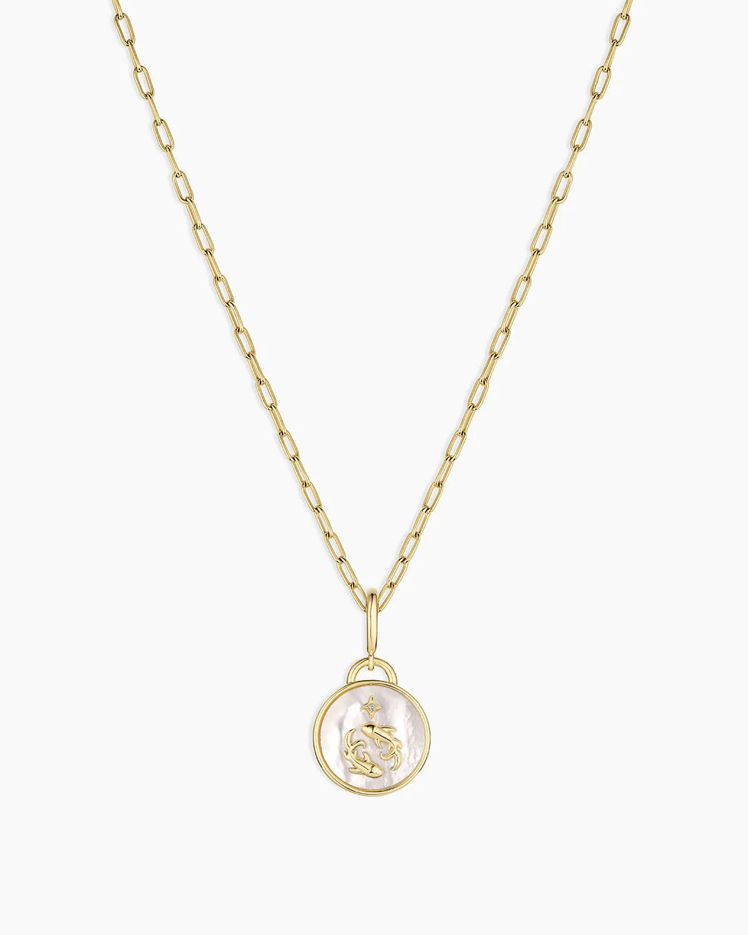 Vintage Zodiac Charm Necklace in 18K Gold Plated