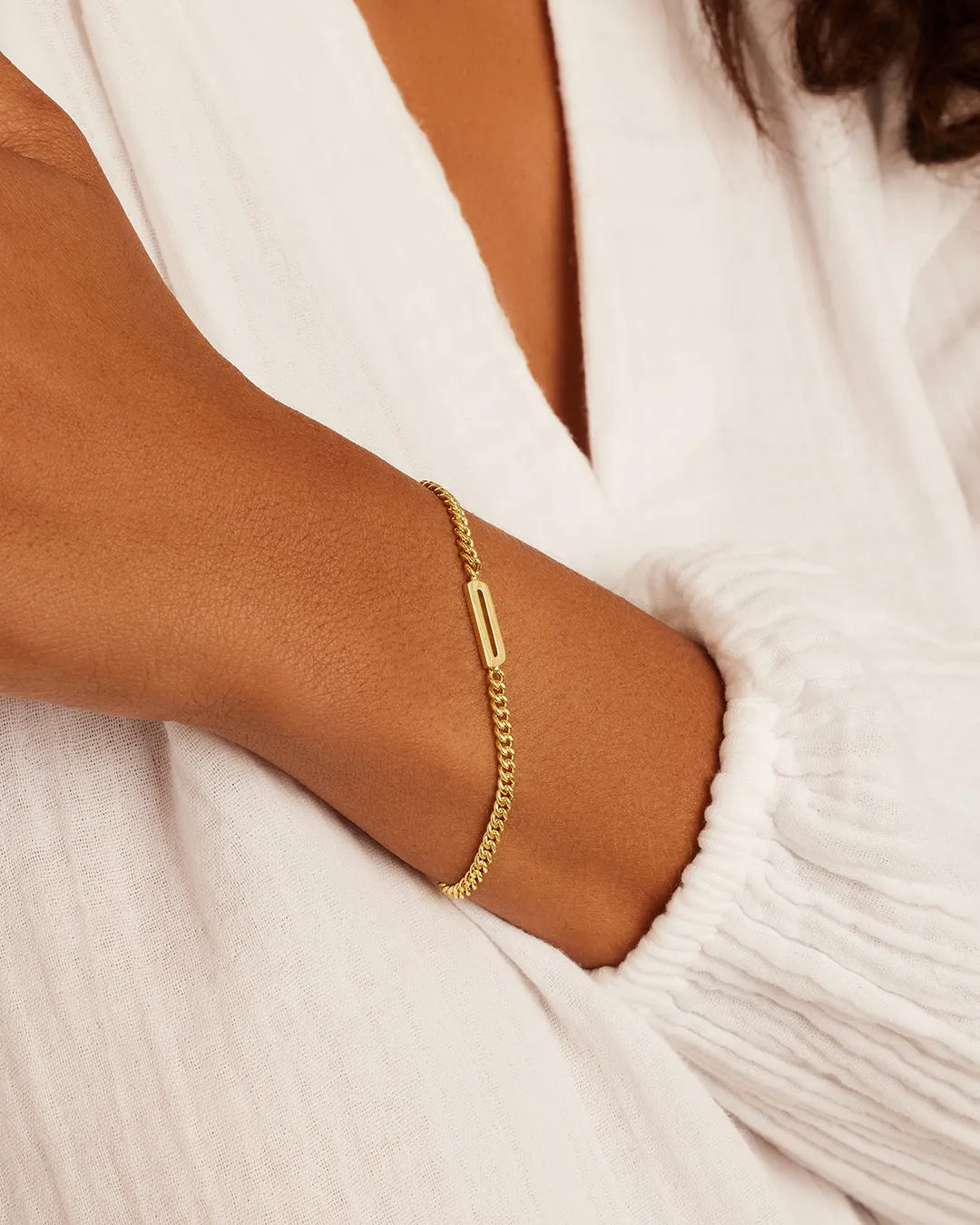 Wilder Alphabet Bracelet in 18K Gold Plated
