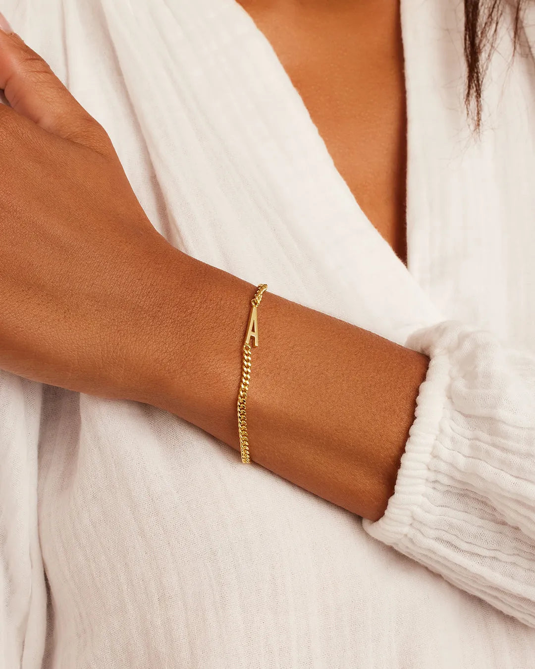 Wilder Alphabet Bracelet in 18K Gold Plated