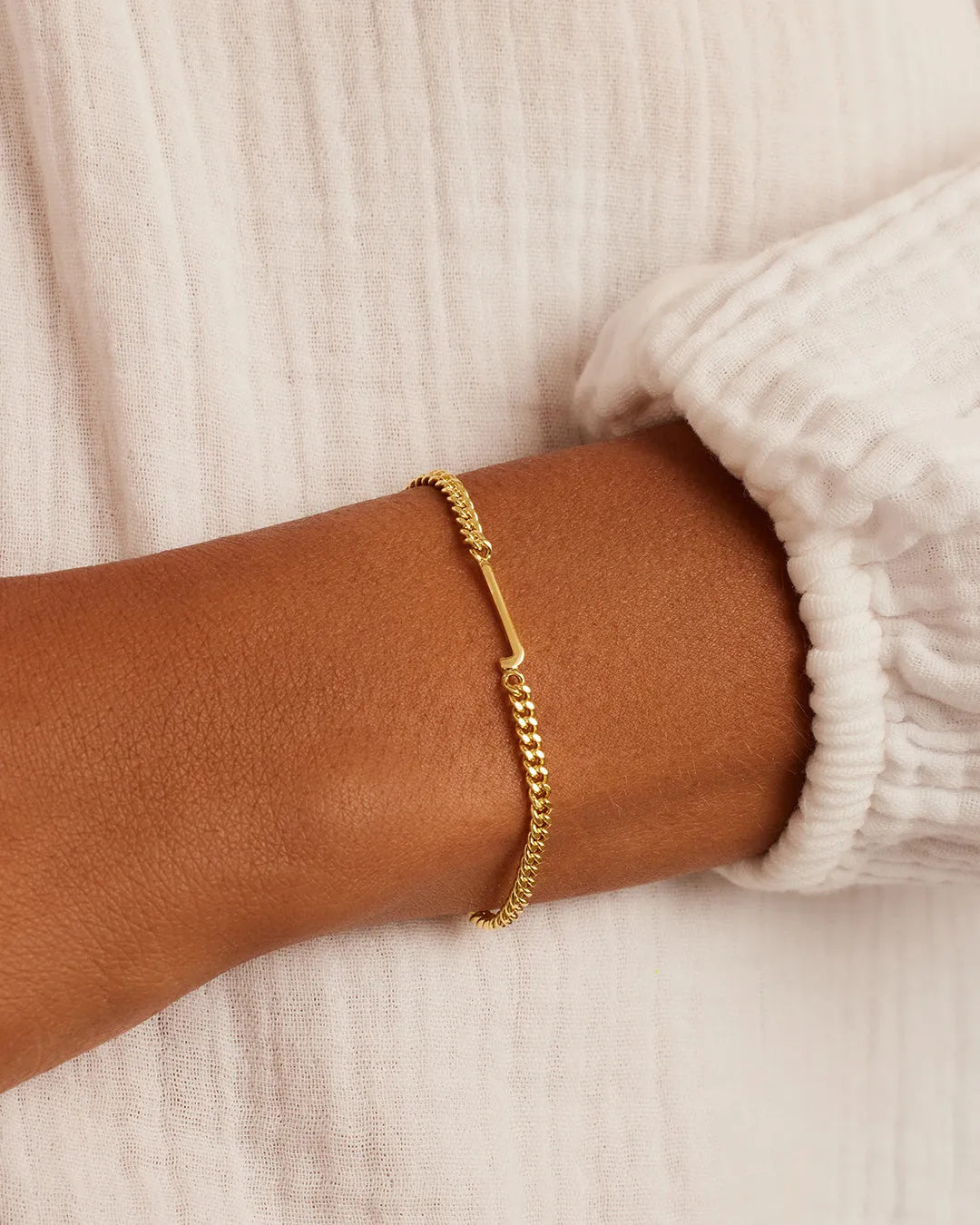 Wilder Alphabet Bracelet in 18K Gold Plated