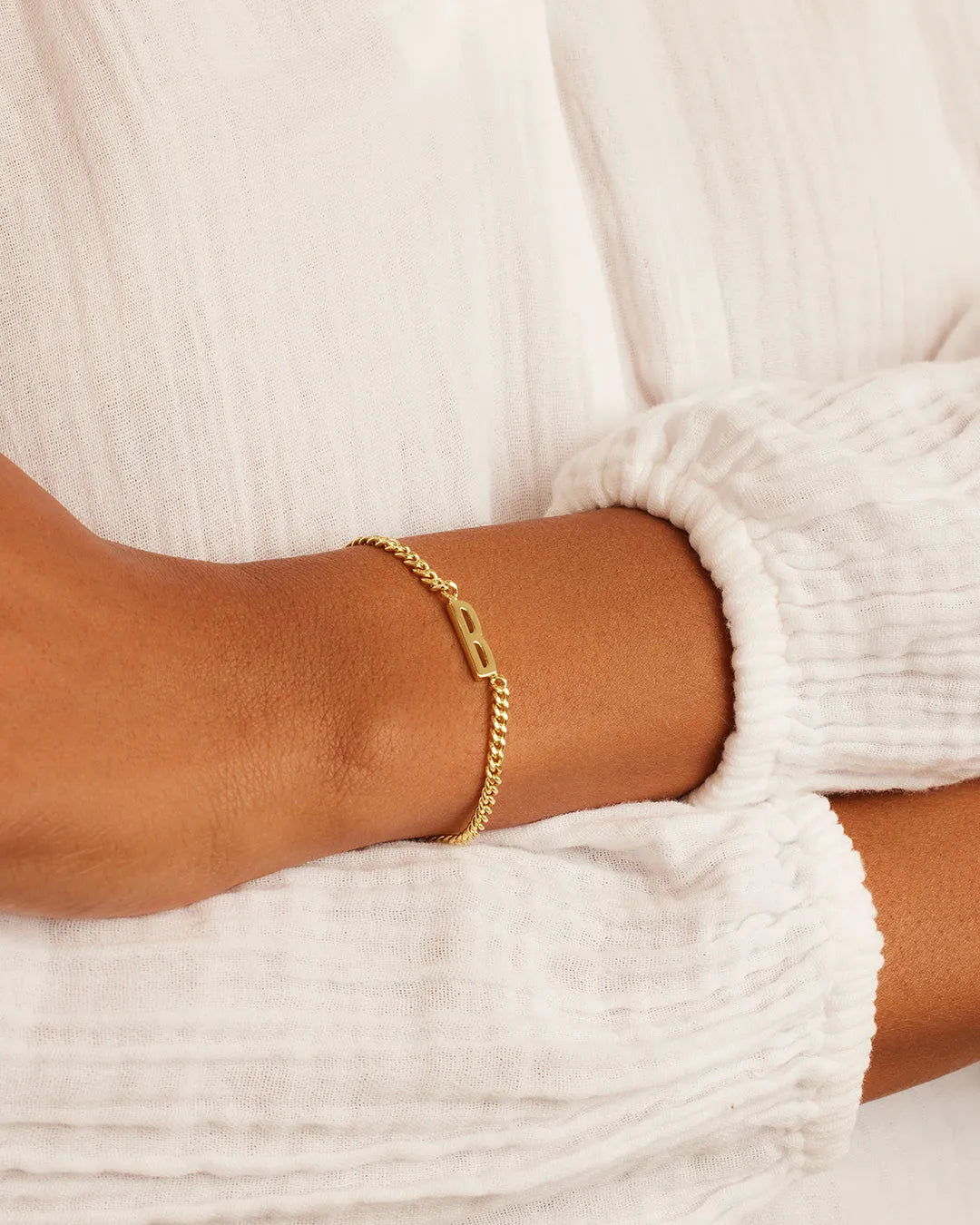 Wilder Alphabet Bracelet in 18K Gold Plated