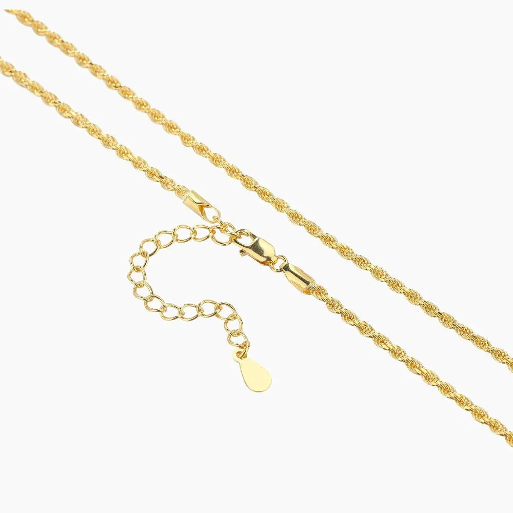 Women's 2mm Rope Chain Necklace