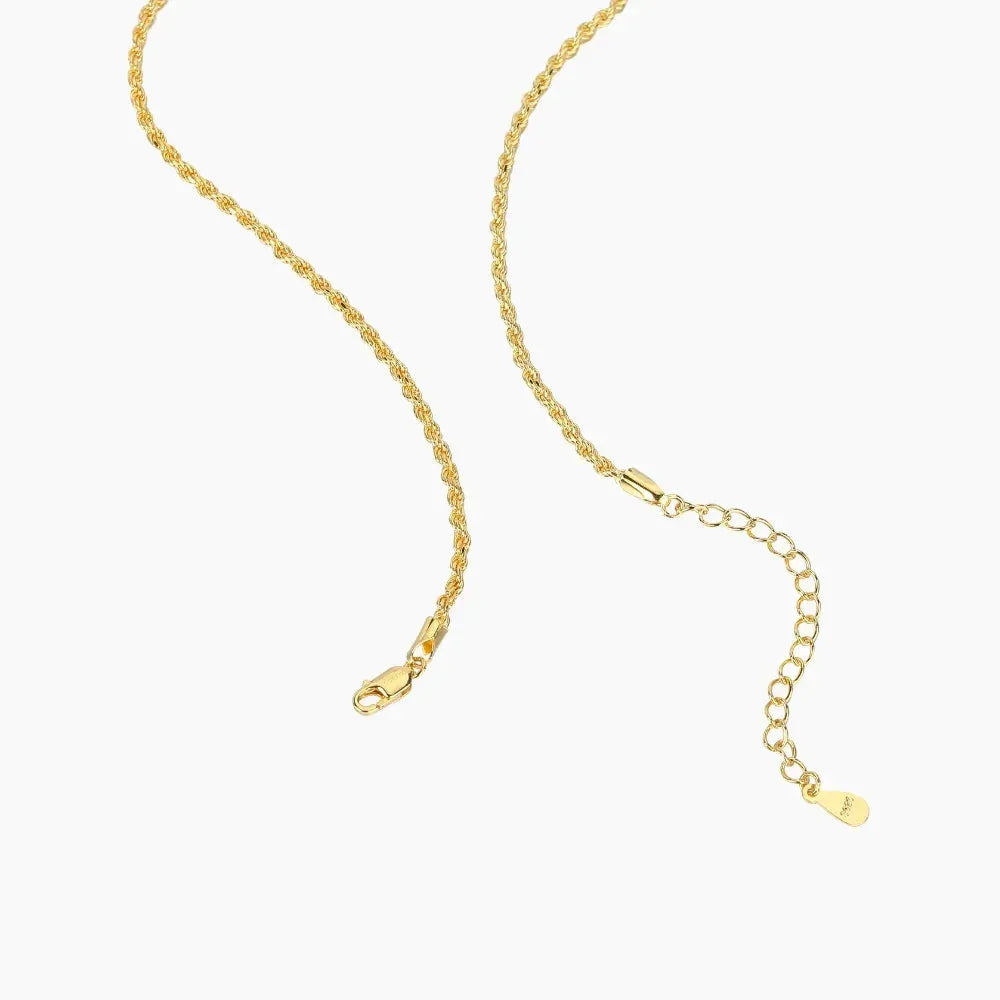 Women's 2mm Rope Chain Necklace