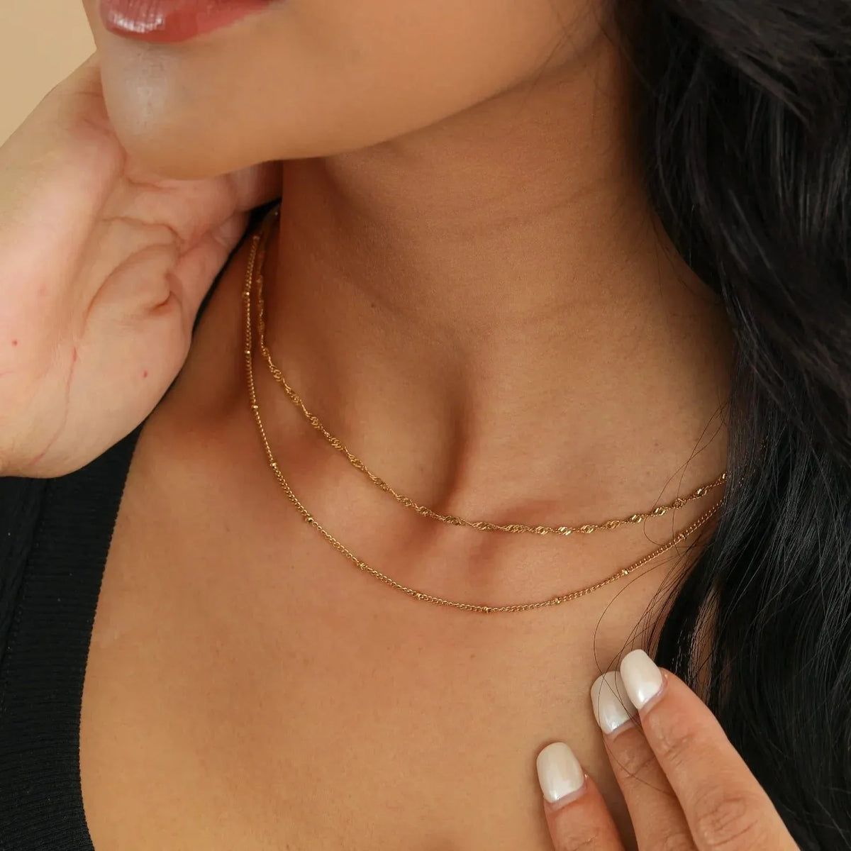 Women's 2mm Singapore Chain Necklace