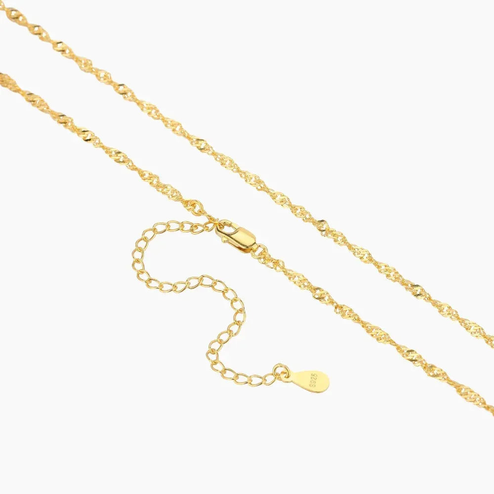 Women's 2mm Singapore Chain Necklace