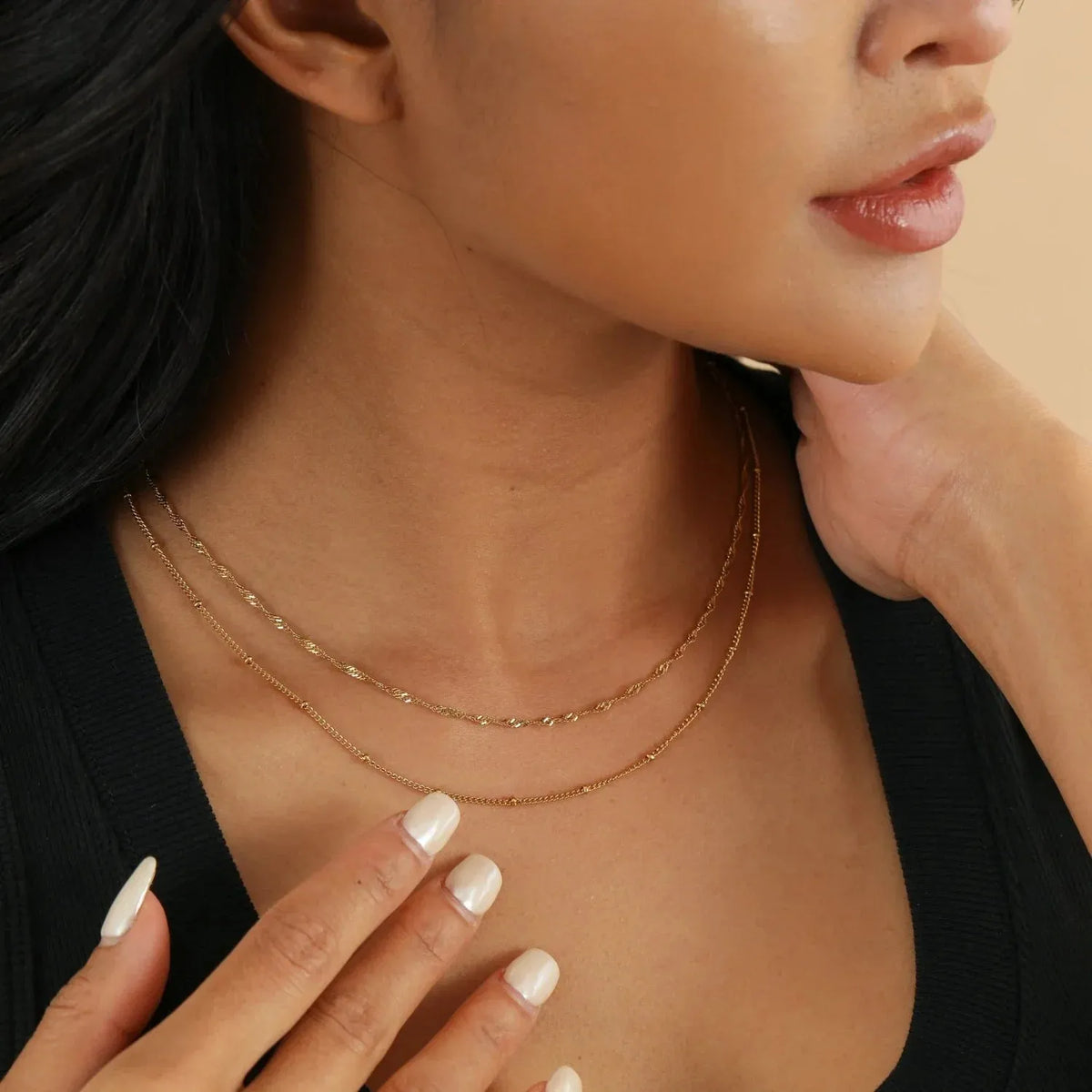 Women's 2mm Singapore Chain Necklace