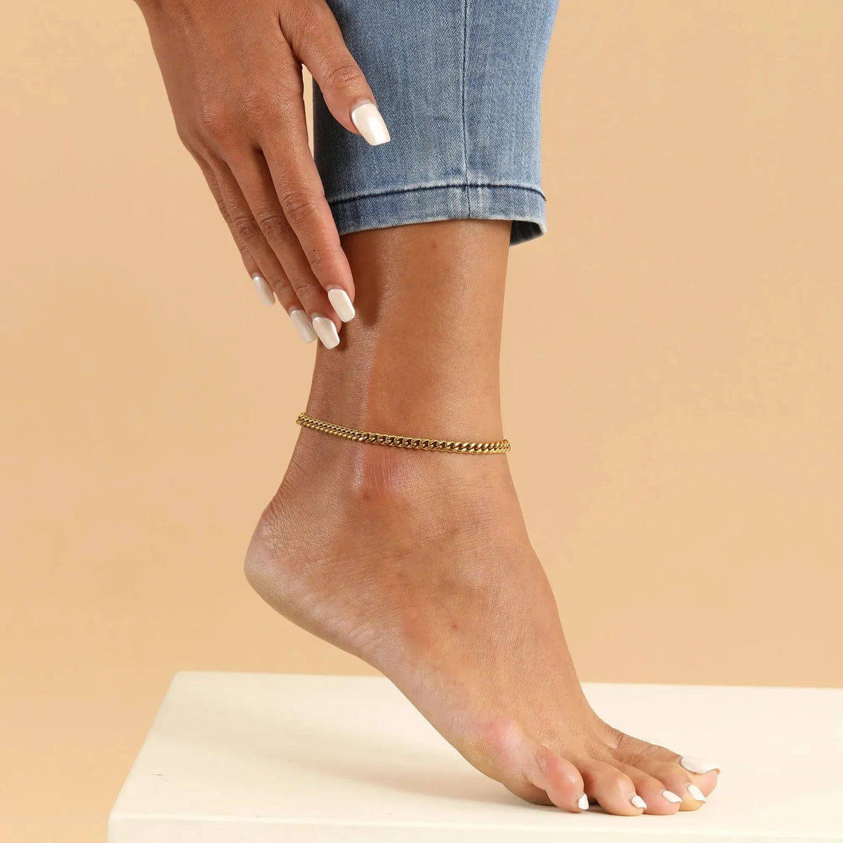 Women's 5mm Cuban Link Anklet