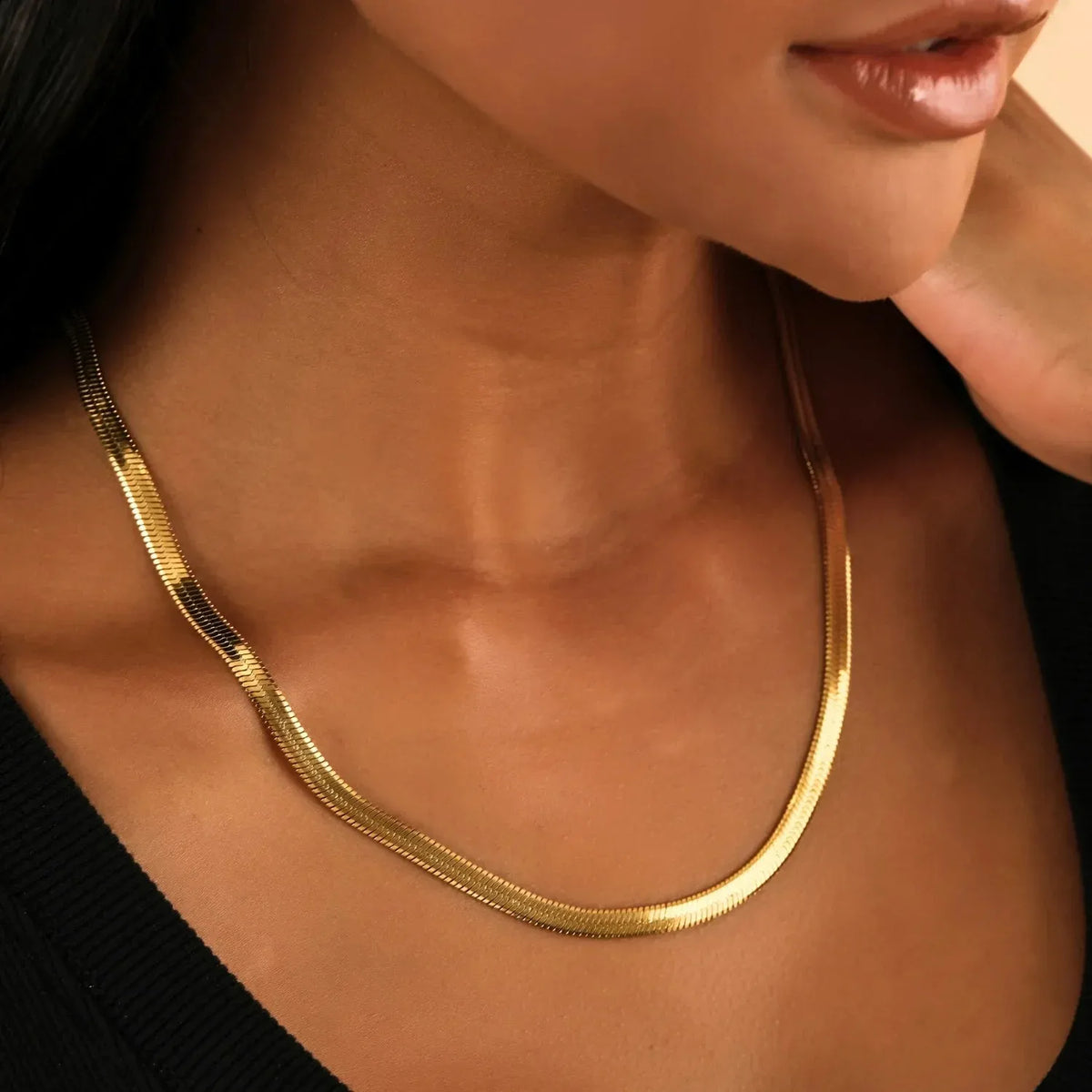 Women's 5mm Herringbone Chain Necklace