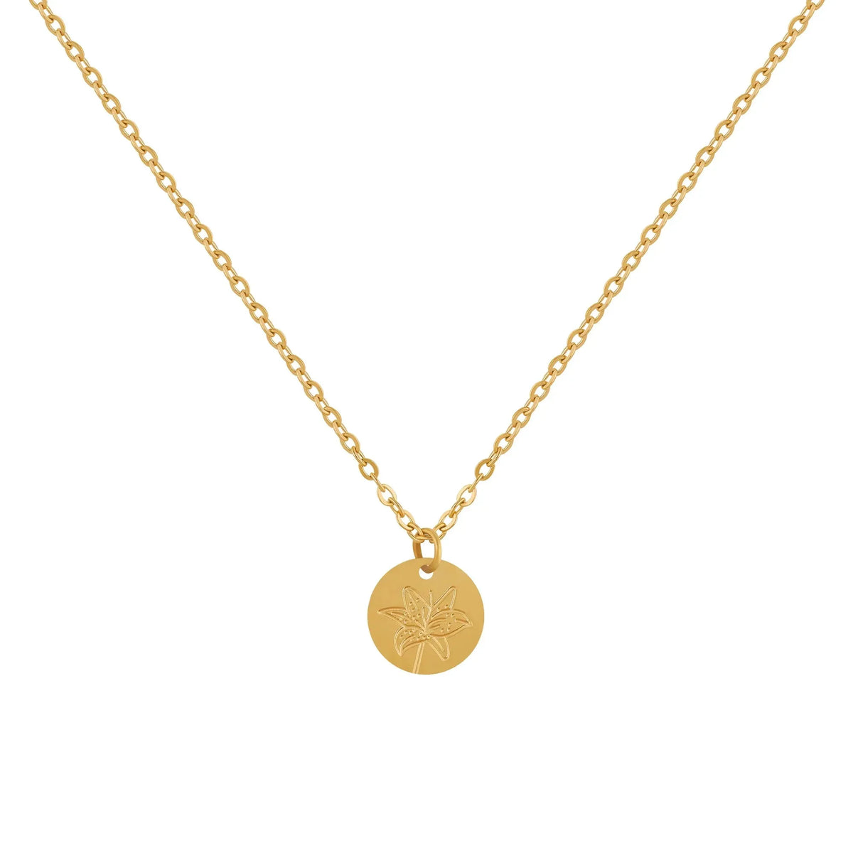 Women's Birth Flower Pendant Necklace