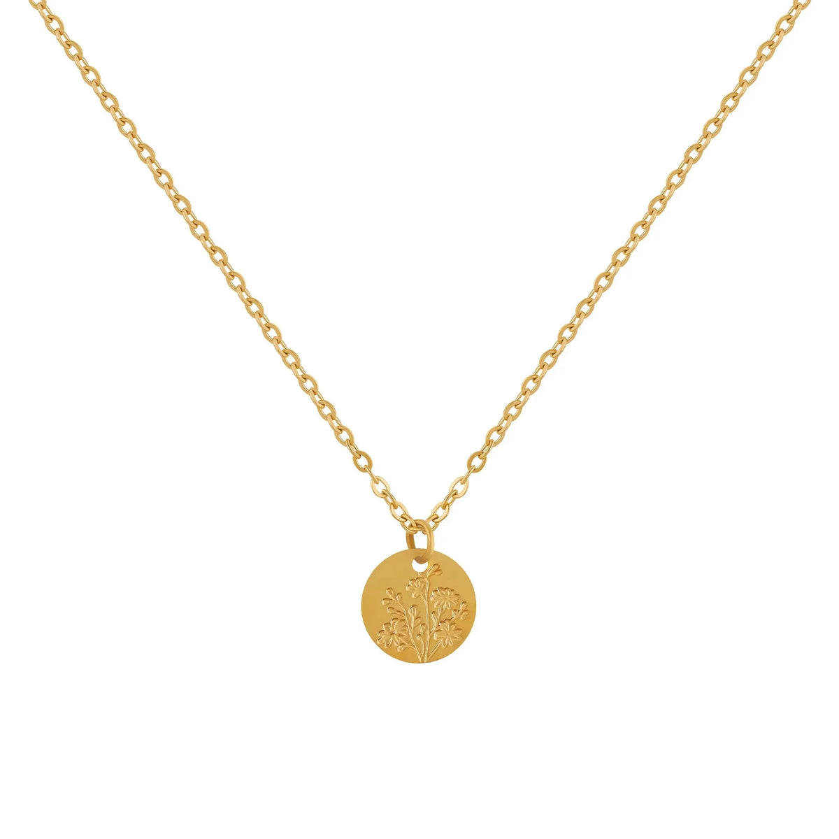 Women's Birth Flower Pendant Necklace