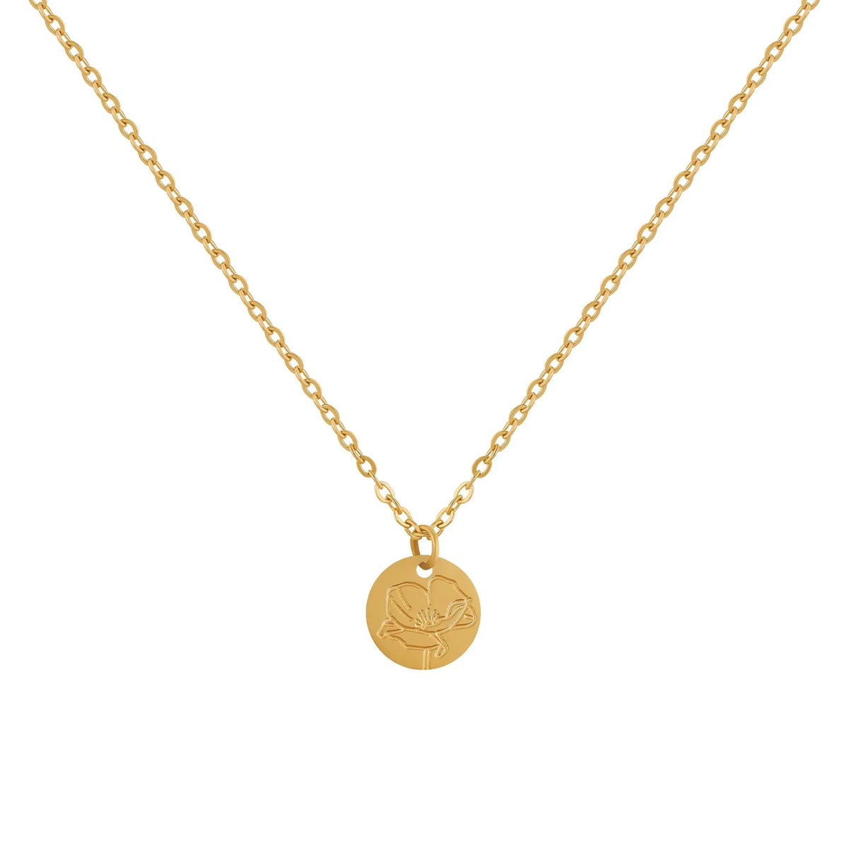 Women's Birth Flower Pendant Necklace