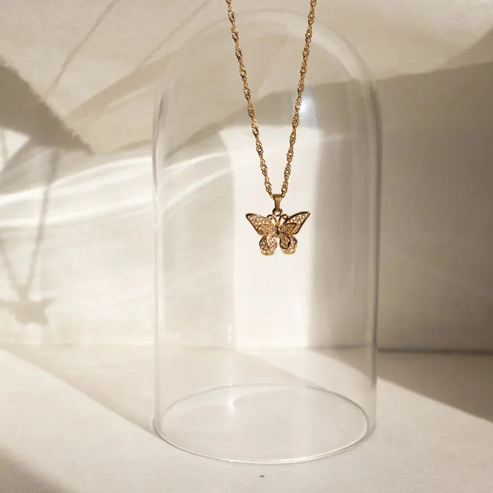 Women's Butterfly Pendant Necklace