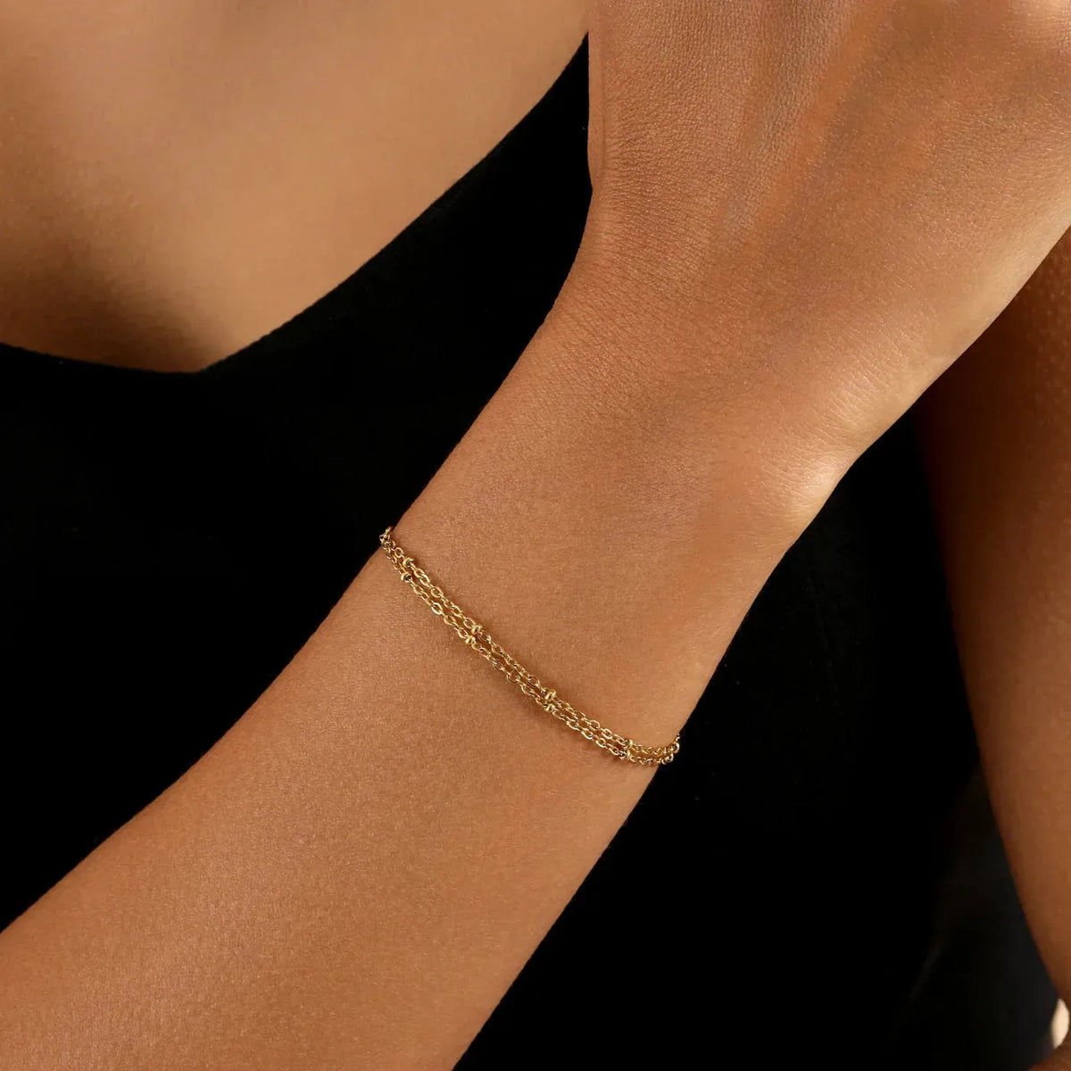 Women's Double Satellite Chain Bracelet