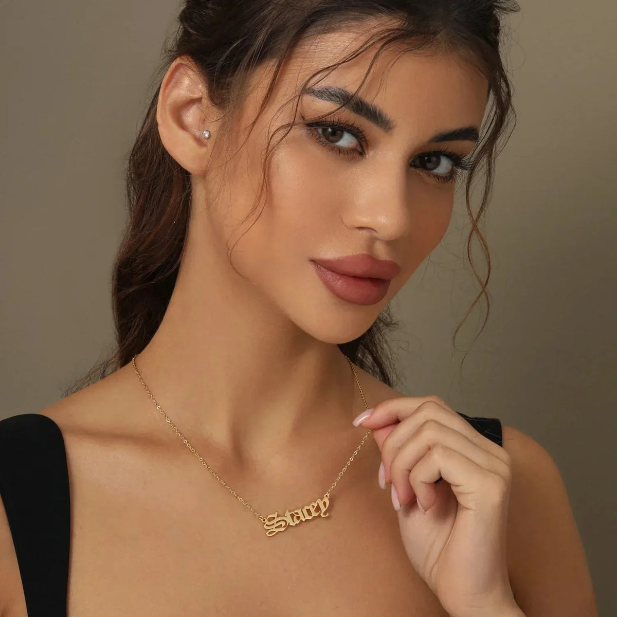 Women's Gothic Name Necklace