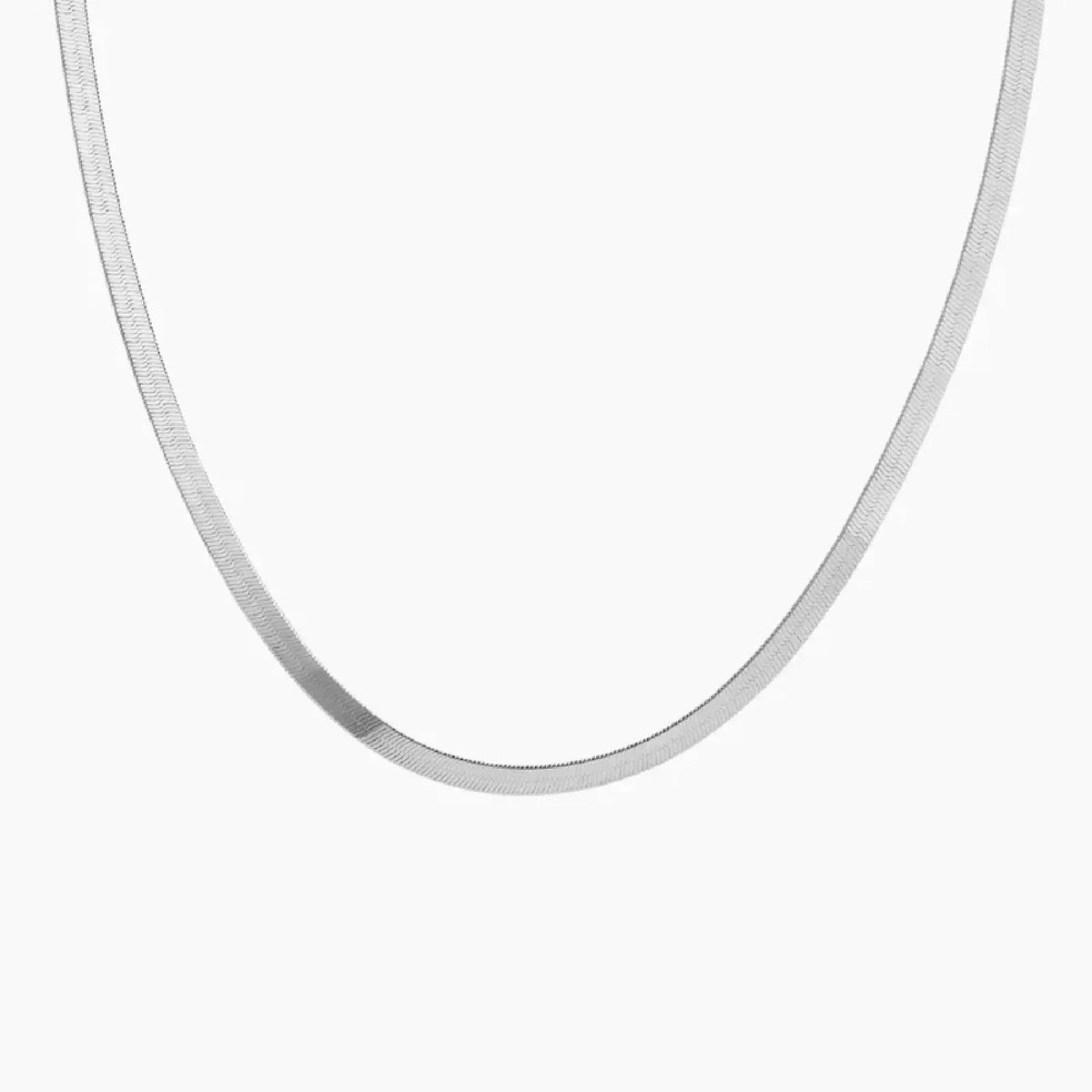 Women's Herringbone Chain Necklace 0.12 in
