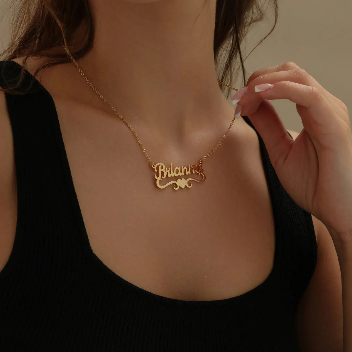 Women's Love Heart Name Necklace