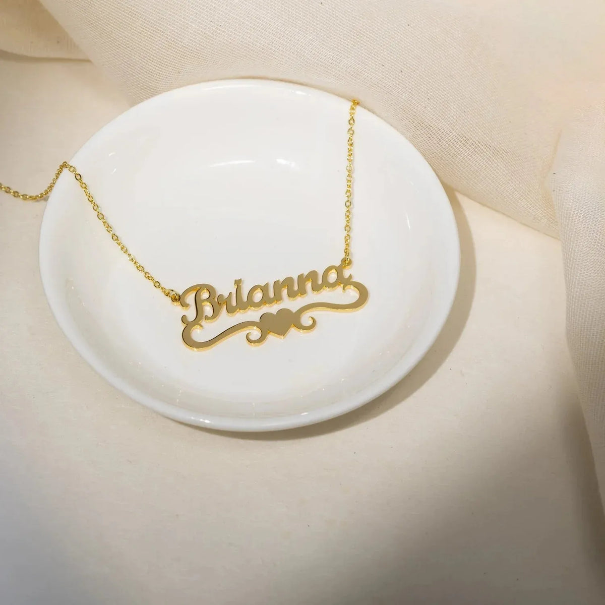 Women's Love Heart Name Necklace