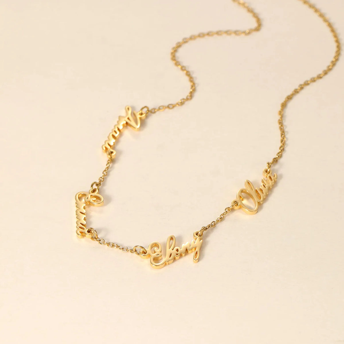 Women's Multi Name Link Chain Necklace