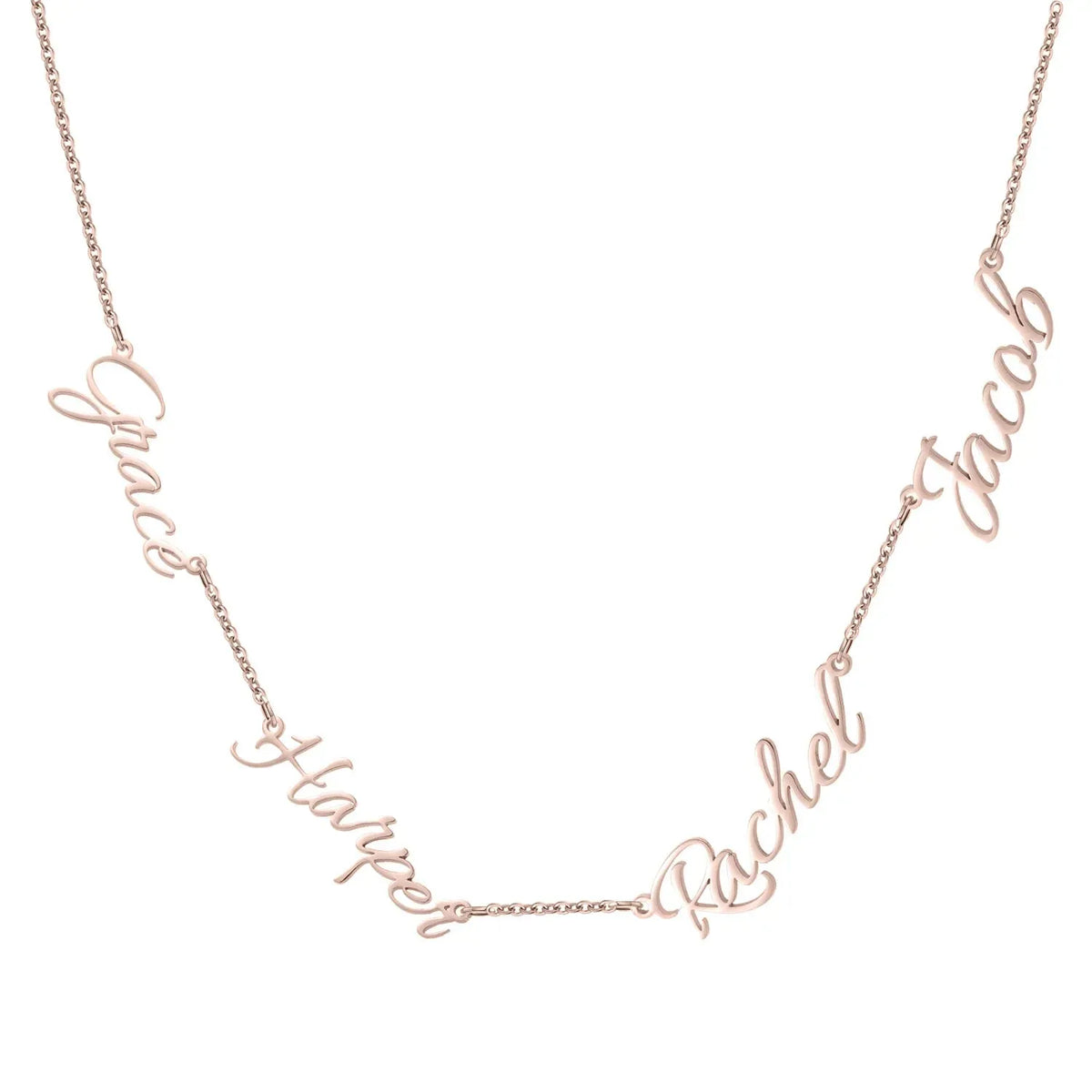 Women's Multi Name Link Chain Necklace