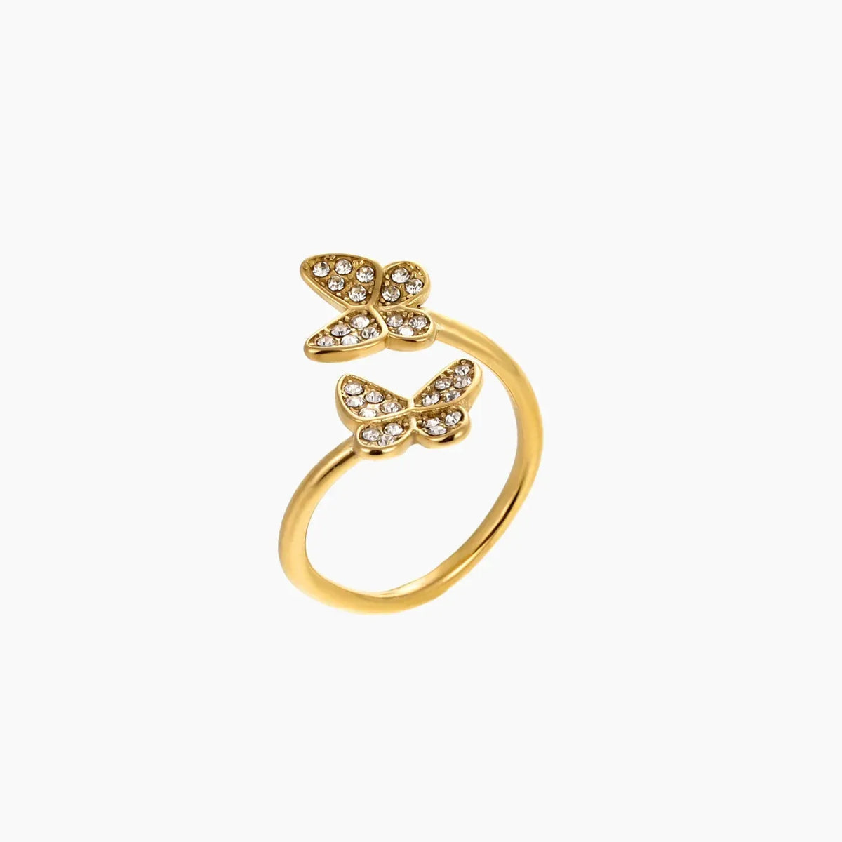 Women's Open Iced Butterfly Ring
