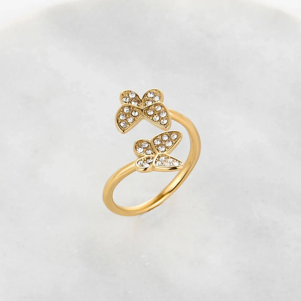 Women's Open Iced Butterfly Ring