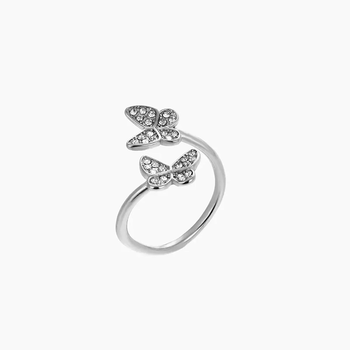 Women's Open Iced Butterfly Ring