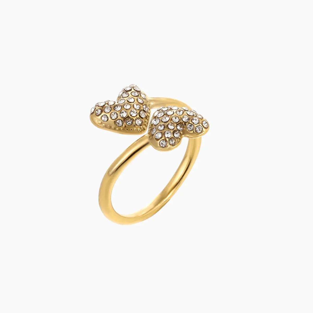 Women's Open Iced Heart Ring
