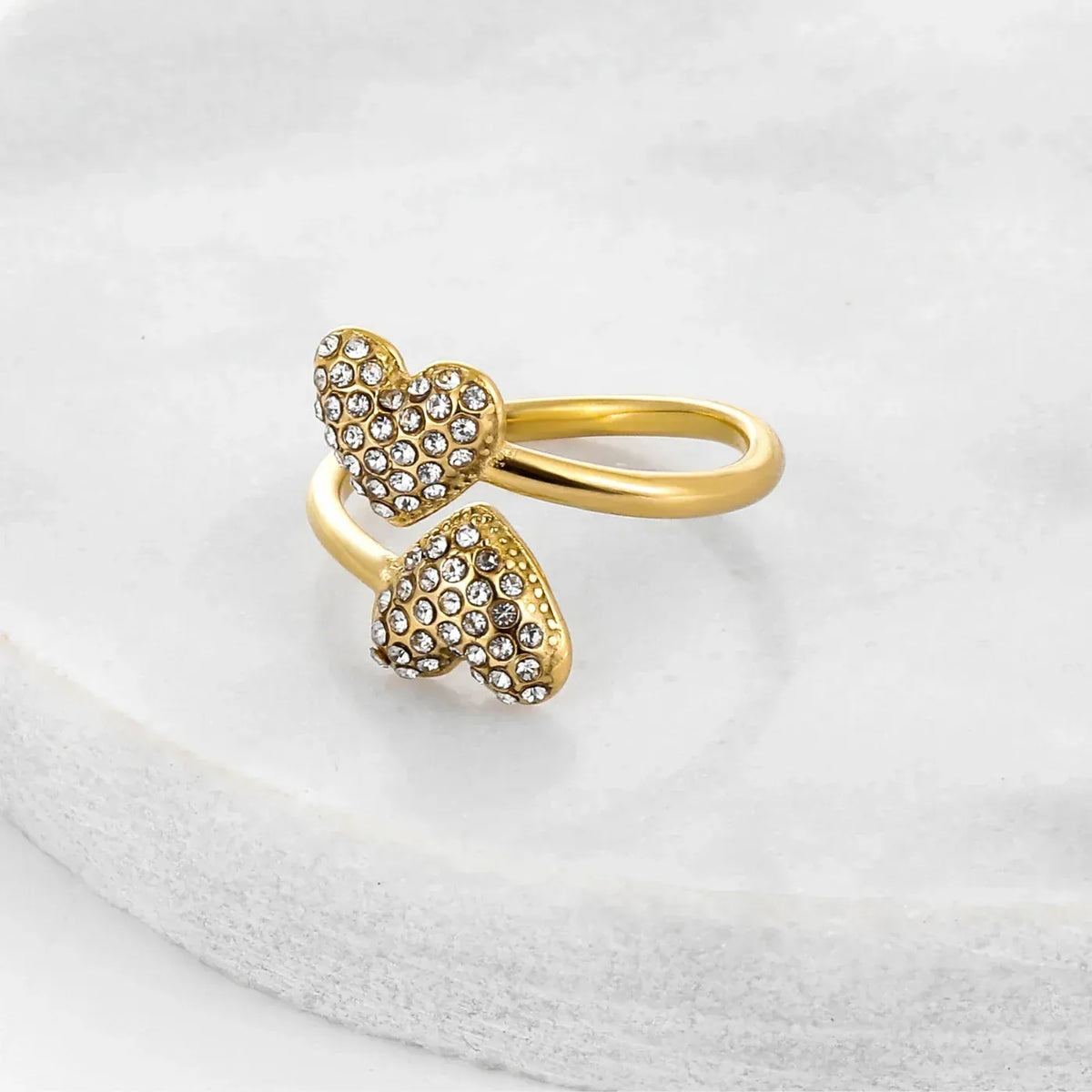 Women's Open Iced Heart Ring
