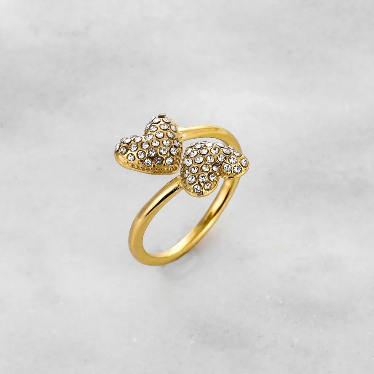 Women's Open Iced Heart Ring