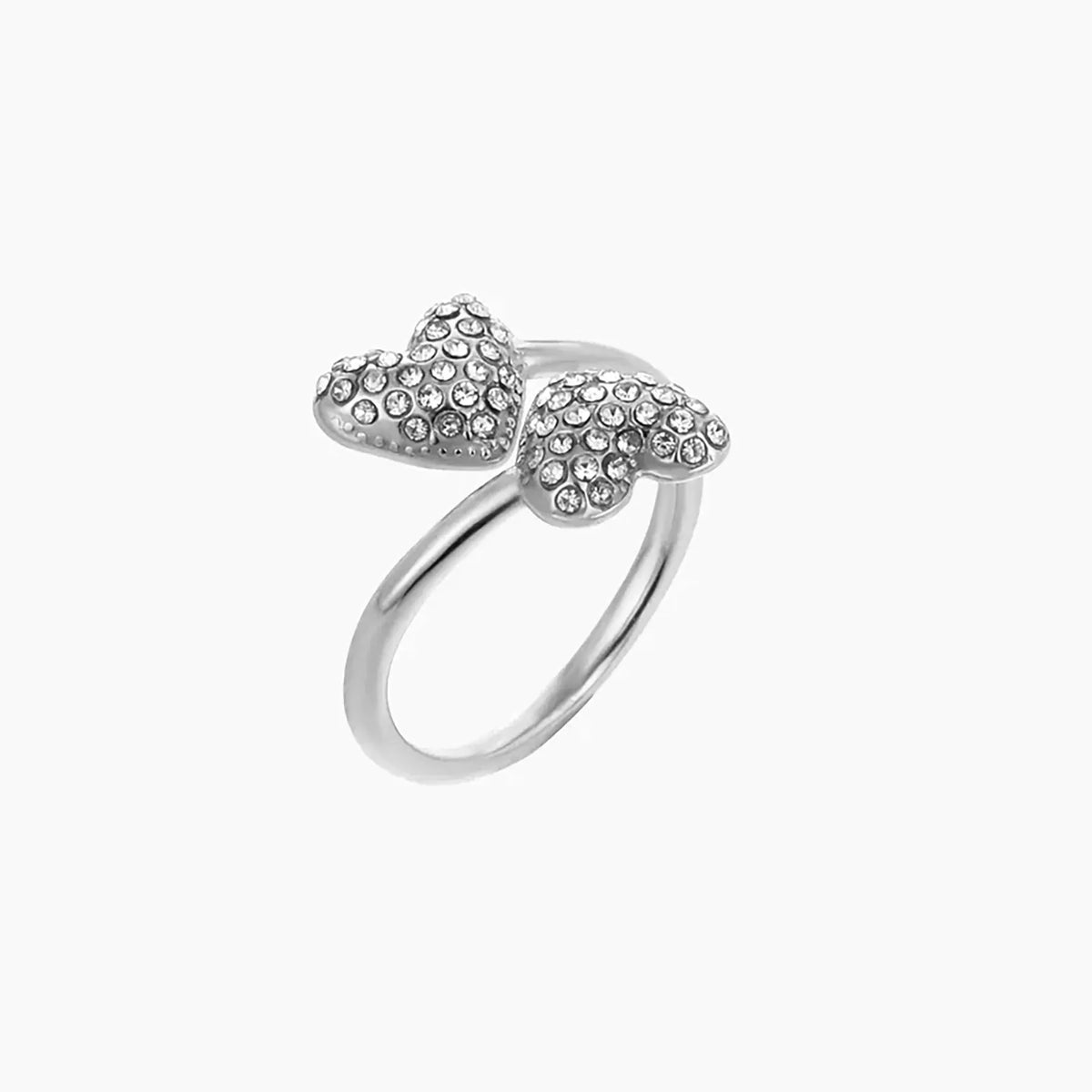 Women's Open Iced Heart Ring