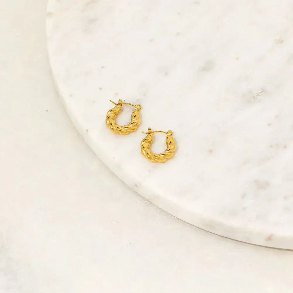 Women's Twist Hoop Earrings