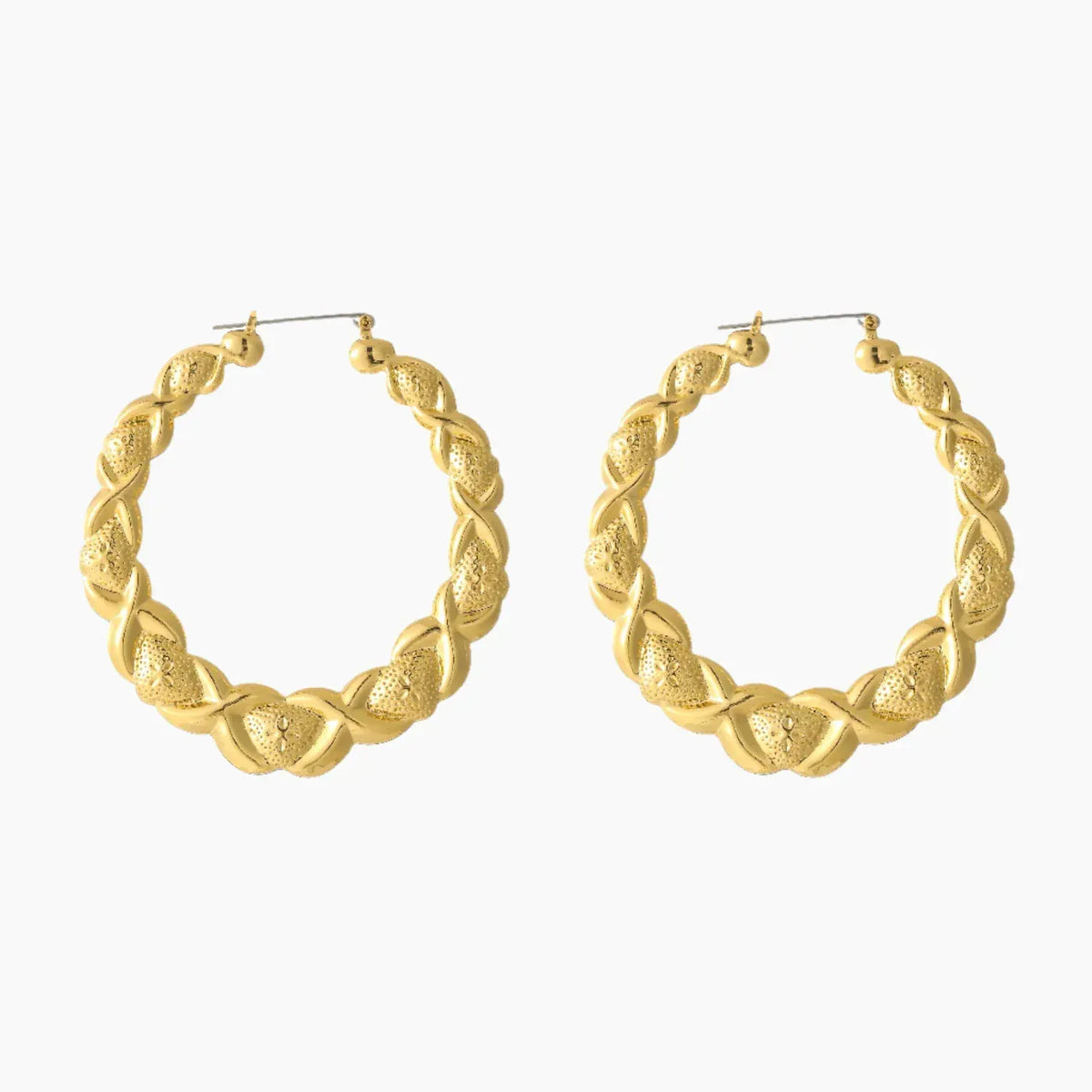XOXO Bamboo Hoop Earrings