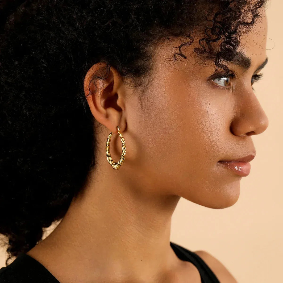 XOXO Bamboo Hoop Earrings