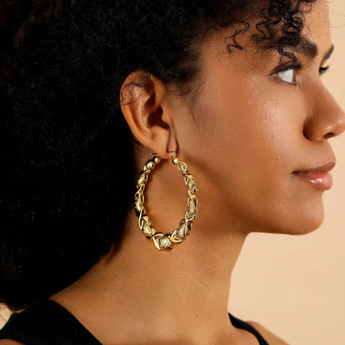 XOXO Bamboo Hoop Earrings