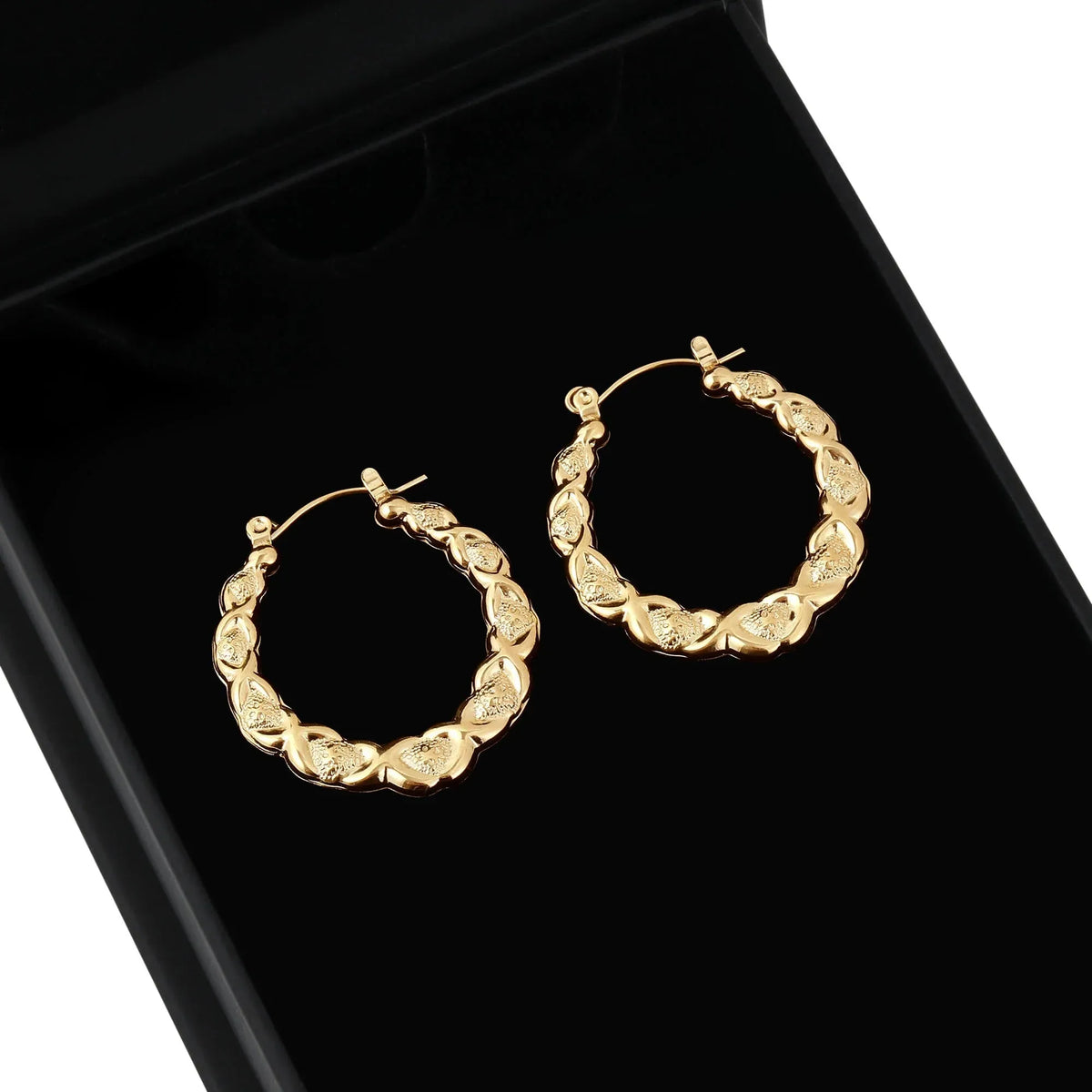XOXO Bamboo Hoop Earrings