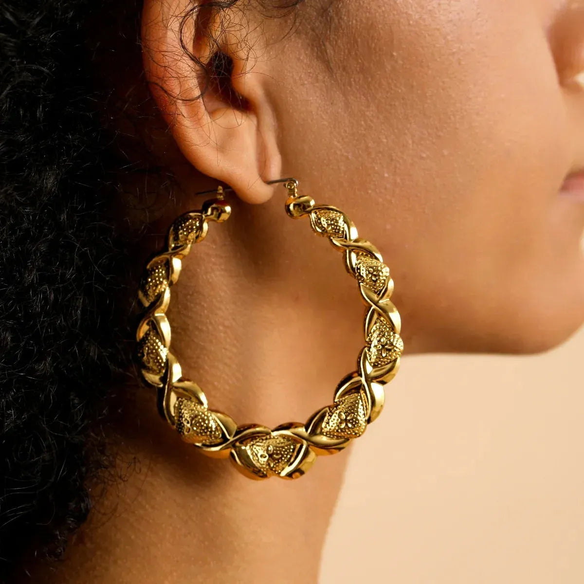 XOXO Bamboo Hoop Earrings